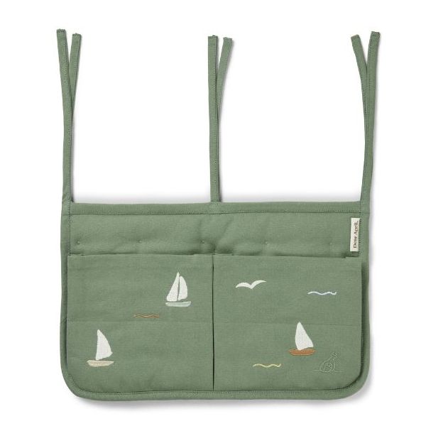 Pochette de lit bébé brodée Posy - Voiliers