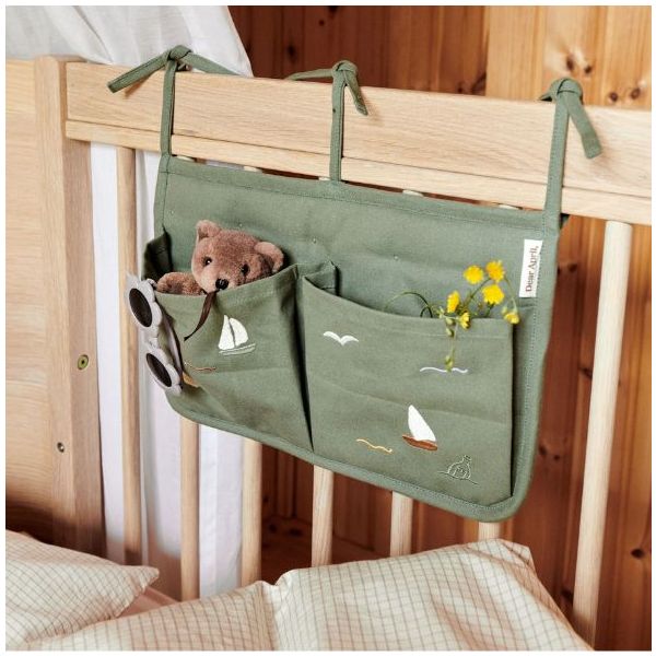 Pochette de lit bébé brodée Posy - Voiliers