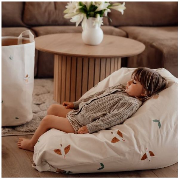 Pouf enfant brodé Bay - Oiseaux