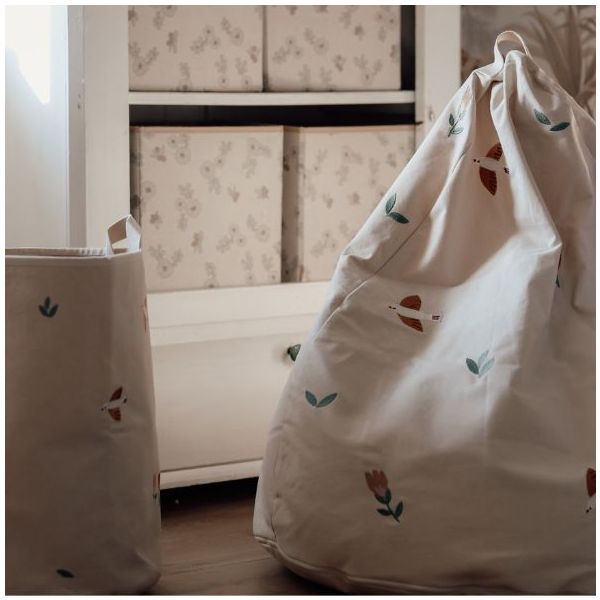 Pouf enfant brodé Bay - Oiseaux