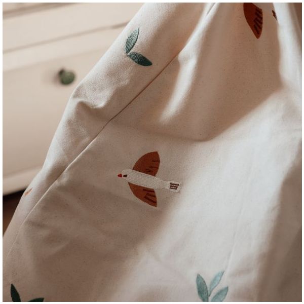 Pouf enfant brodé Bay - Oiseaux