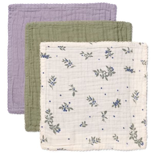 Ren Muslin Cloth - 3 Pack - Blueberries Mix