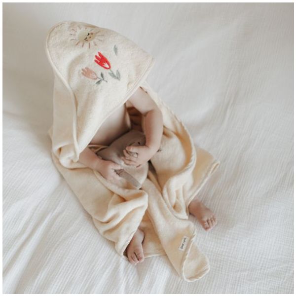 Petal Embroidered Baby Hooded Towel - Harmony