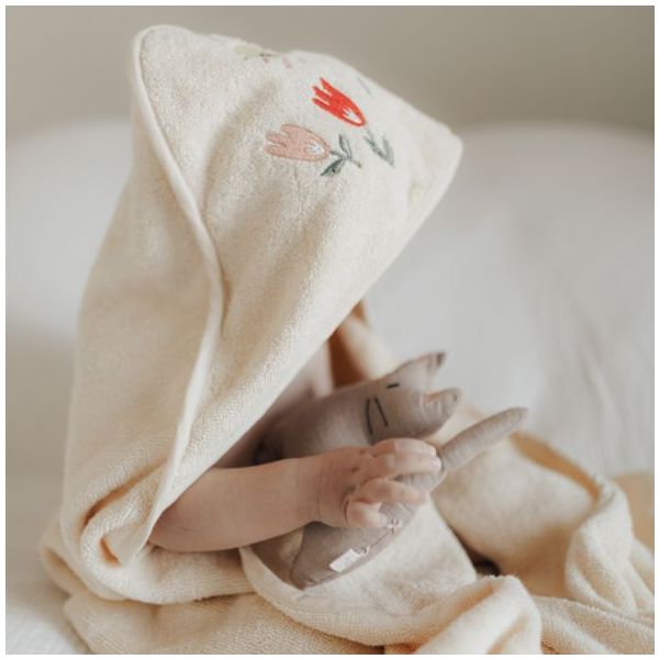 Petal Embroidered Baby Hooded Towel - Harmony