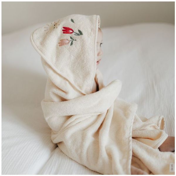 Petal Embroidered Baby Hooded Towel - Harmony
