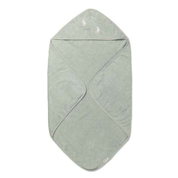 Petal Embroidered Baby Hooded Towel - Sailsboats
