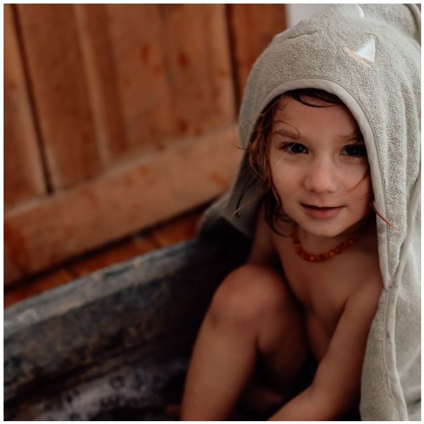 Petal Embroidered Baby Hooded Towel - Sailsboats