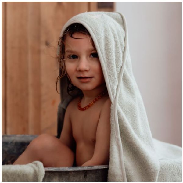 Petal Embroidered Baby Hooded Towel - Sailsboats