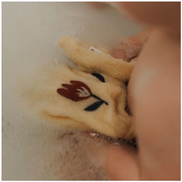 Set of 2 Paw Embroidered Bath Gloves - Harmony