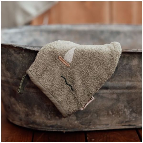 Set of 2 Paw Embroidered Bath Gloves - Sailsboats