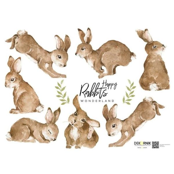 Wallstickers - Happy Rabbits Wonderland