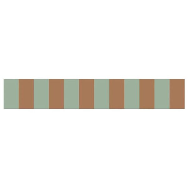 Tapetenbordüre Slim - Karos Braun / Grün