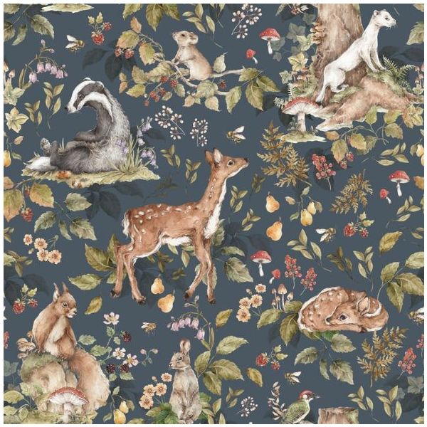 Papier peint Animaux de la Forêt - Foncé