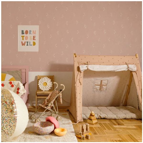 Papier peint Branches Délicates - Rose