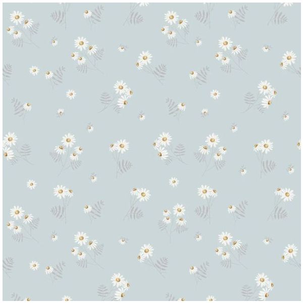Papier peint Camomille - Bleu