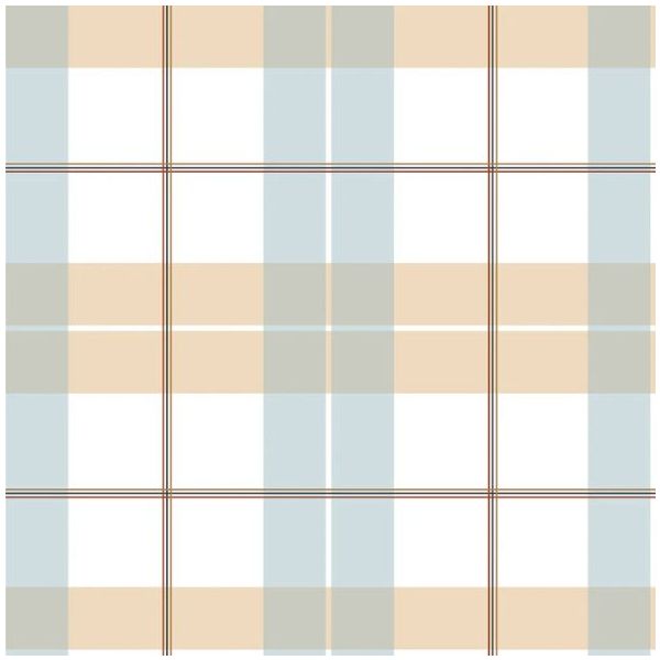 Check Maxi Wallpaper - Beige / Blue / Red