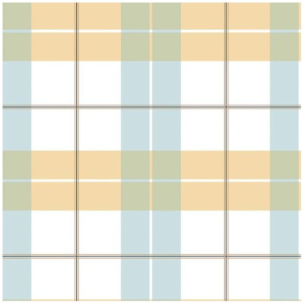 Check Maxi Wallpaper - Yellow / Blue