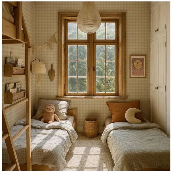 Check Minimini Wallpaper - Green / Blue