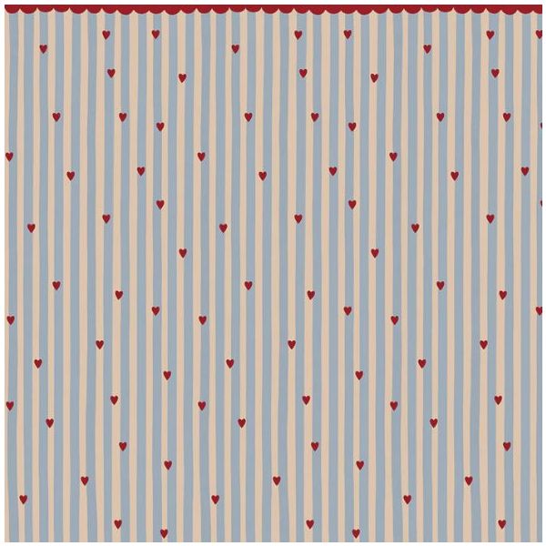 Papier peint Cœurs & Rayures à la Française