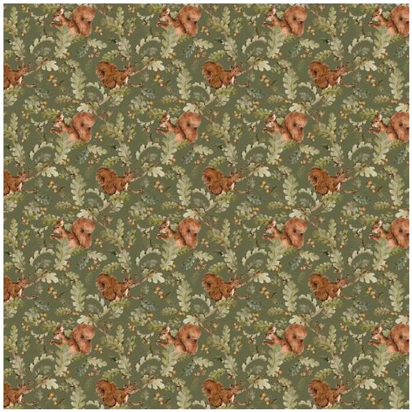 Squirrels Wallpaper - Green