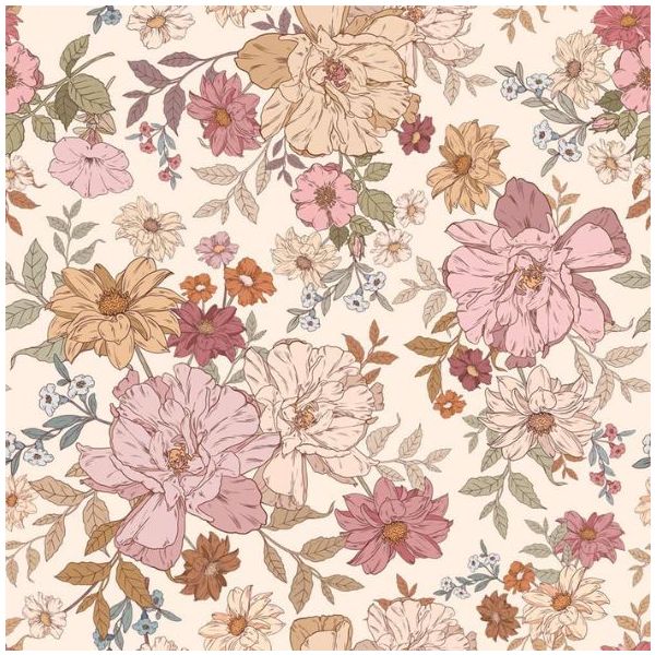 Papier peint Fleurs - Arc-en-ciel