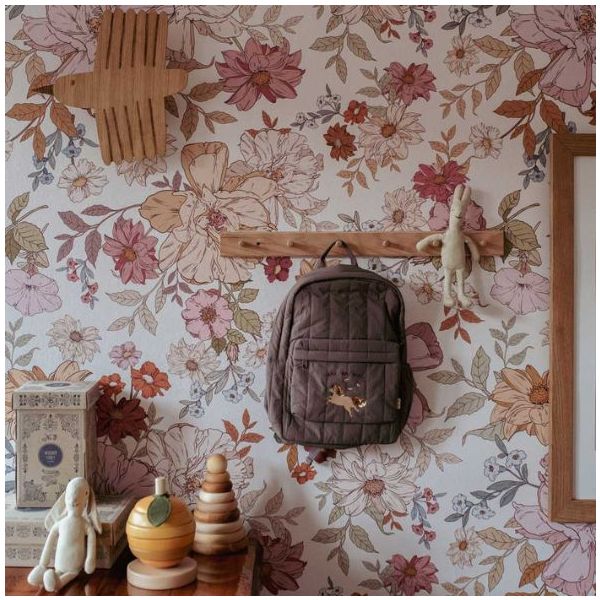 Papier peint Fleurs - Arc-en-ciel