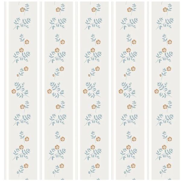 Papier peint Fleurs de cottage français - Blue