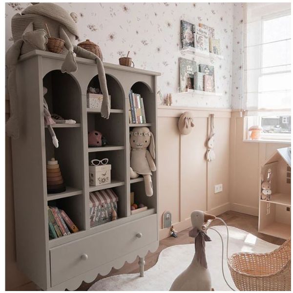 Papier peint Fleurs Minimini - Blanc