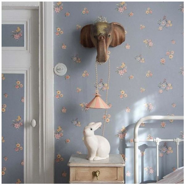 Papier peint Fleurs Minimini - Foncé