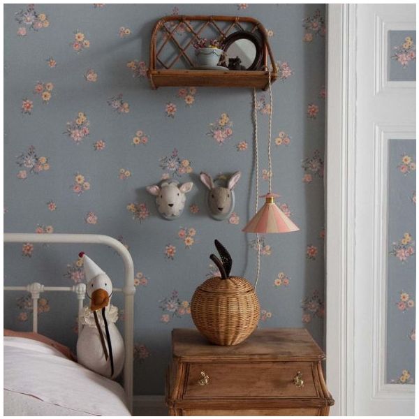 Papier peint Fleurs Minimini - Foncé