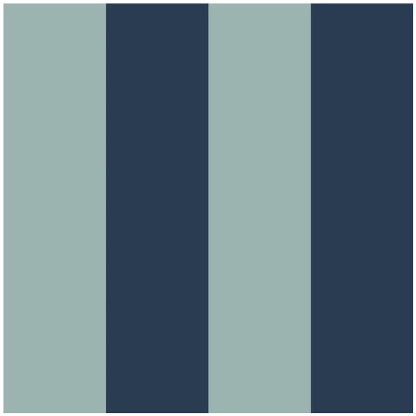 Tapete Grosse Streifen - Blau