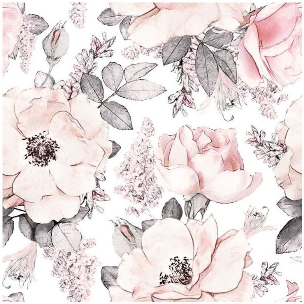 Papier Peint Jardin - Rose