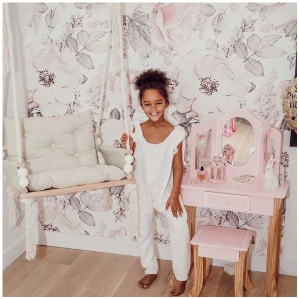 Papier Peint Jardin - Rose