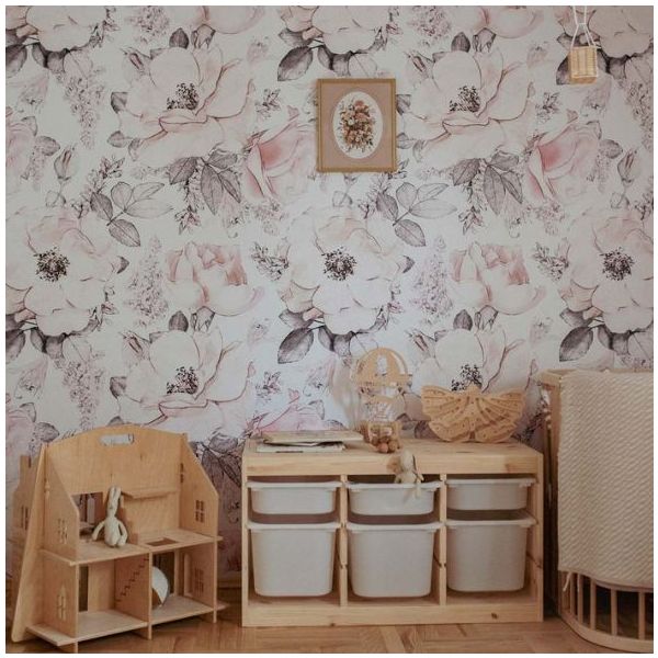 Papier Peint Jardin - Rose