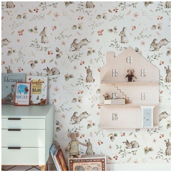 Papier peint Lapins Joyeux