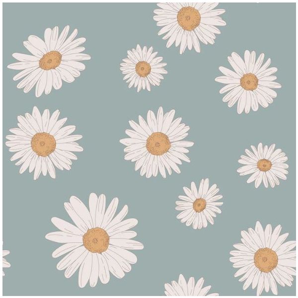 Papier peint Marguerites Toscanes - Bleu