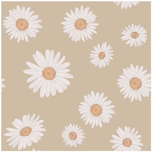 Papier peint Marguerites Toscanes - Cappuccino