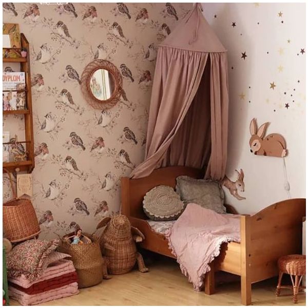 Papier peint Oiseaux - Beige