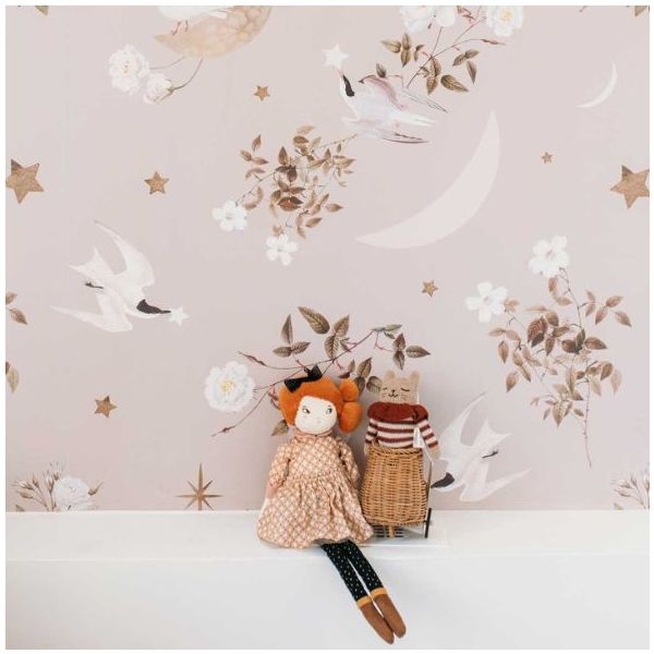 Papier peint Oiseaux dans le Ciel Nocturne