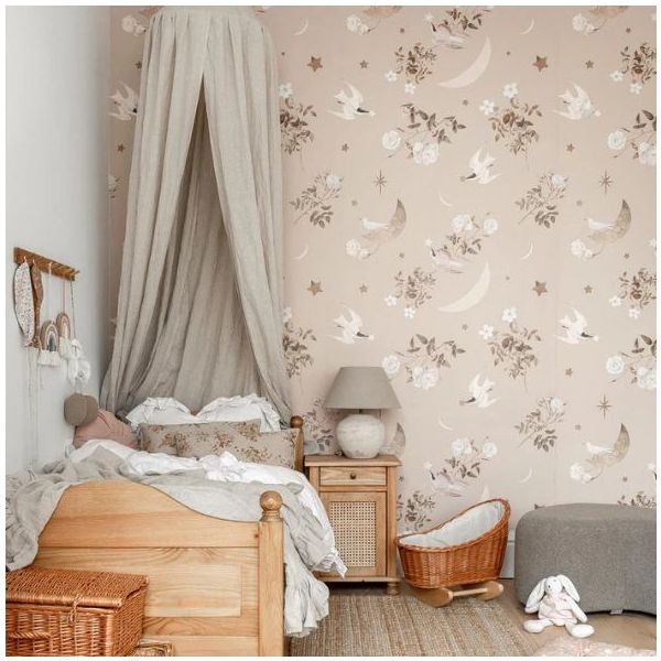 Papier peint Oiseaux dans le Ciel Nocturne