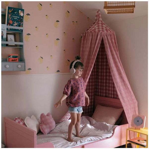 Papier peint Petits Citrons - Saumon