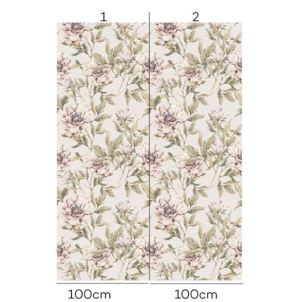 Papier peint Pivoines - Beige