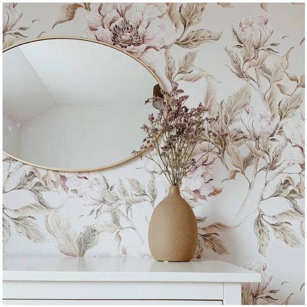 Papier peint Pivoines - Beige