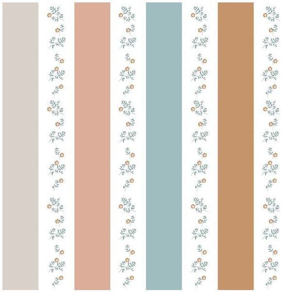 Papier peint Portofino - Rayures & Fleurs