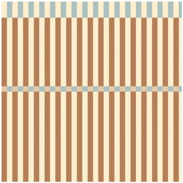 Papier peint Rayures Nostalgia - Vintage Marron / Bleu