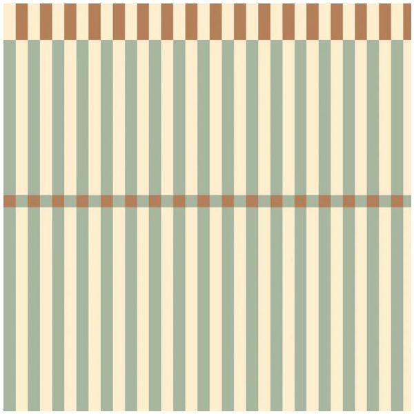 Papier peint Rayures Nostalgia - Vintage Vert