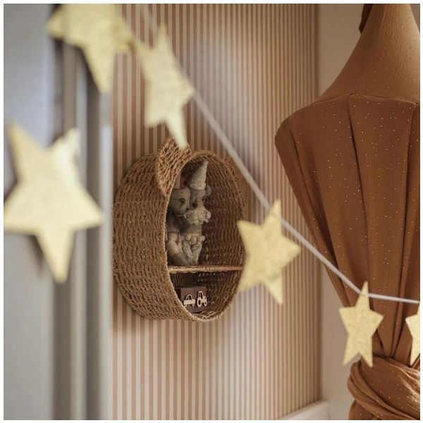 Papier peint Rayures Vintage - Beige / Marron