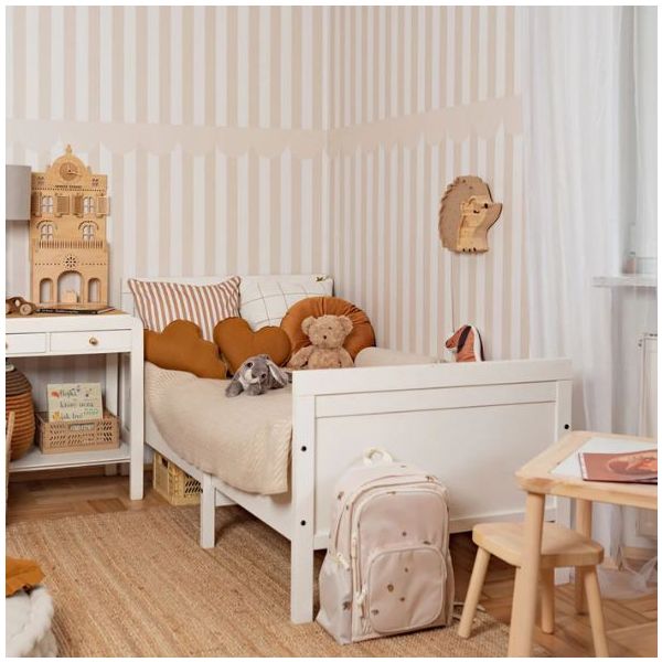 Papier peint Rustique - Beige / Blanc