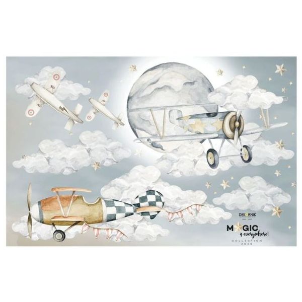 Sticker mural - M - Avions