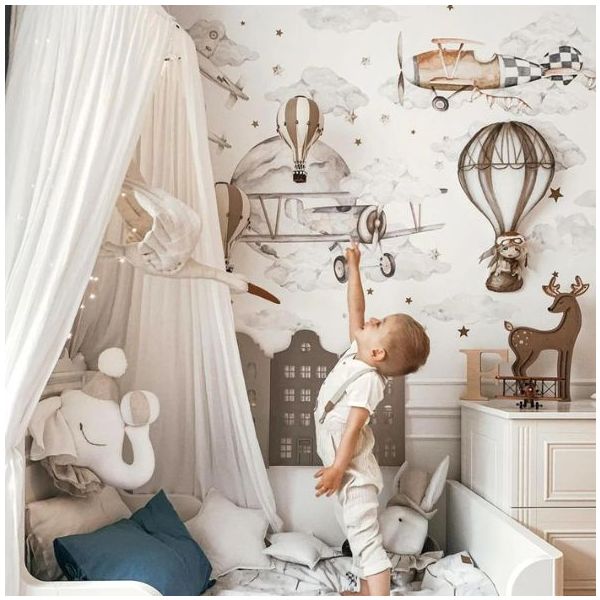 Sticker mural - M - Avions